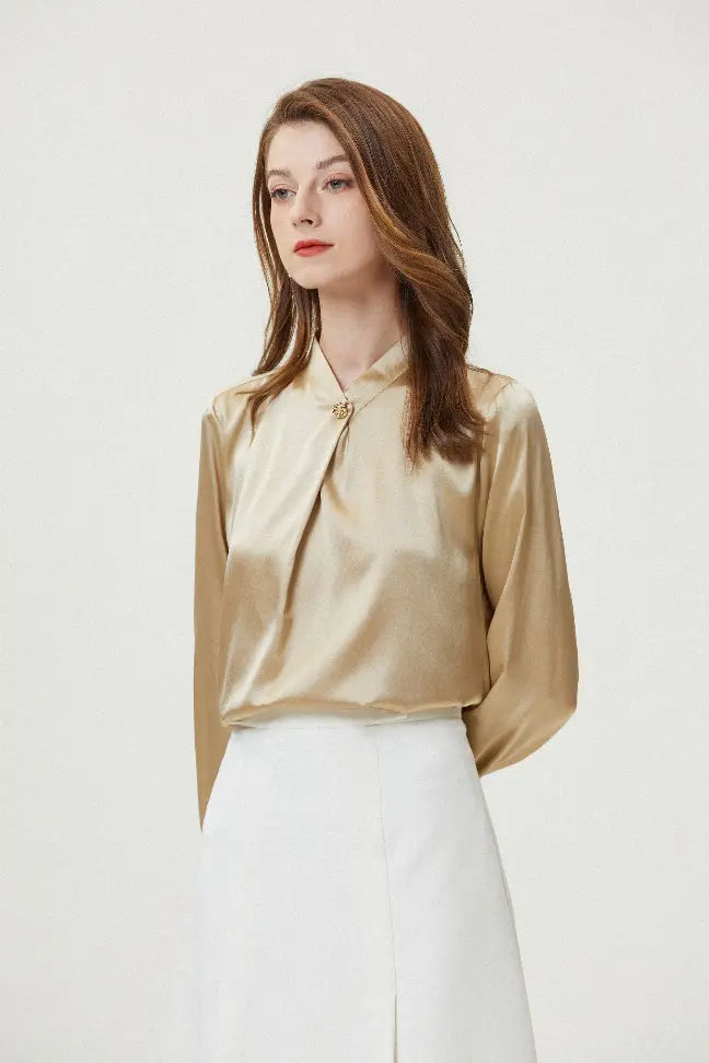 Fangyan | Marigold Silk Blouse Fangyan