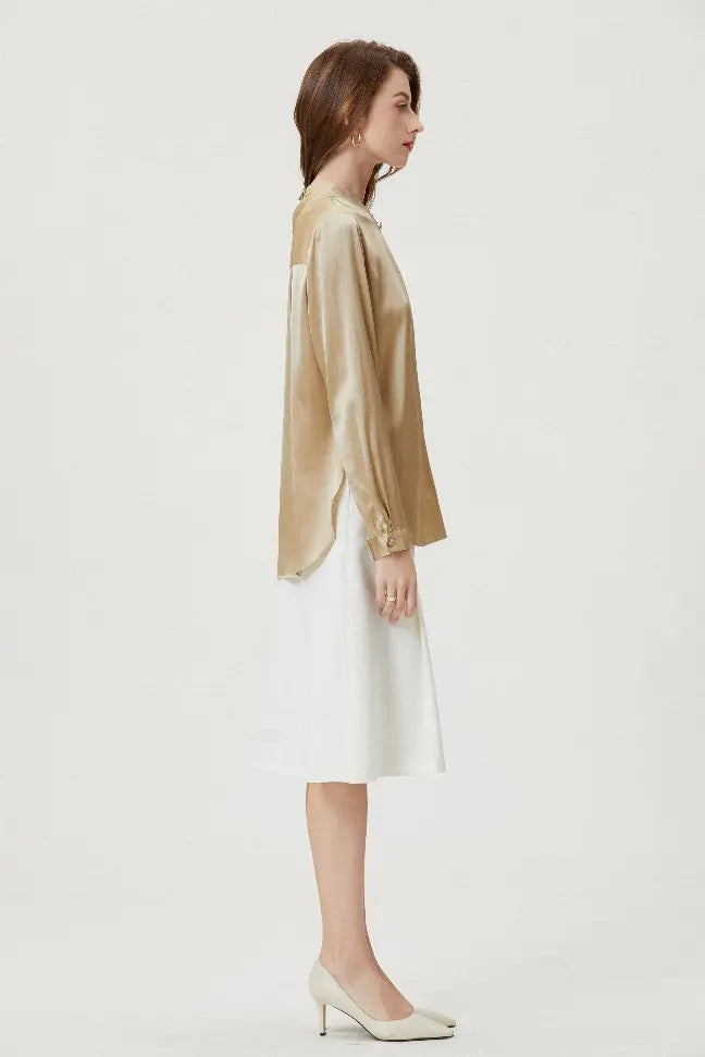Fangyan | Marigold Silk Blouse Fangyan