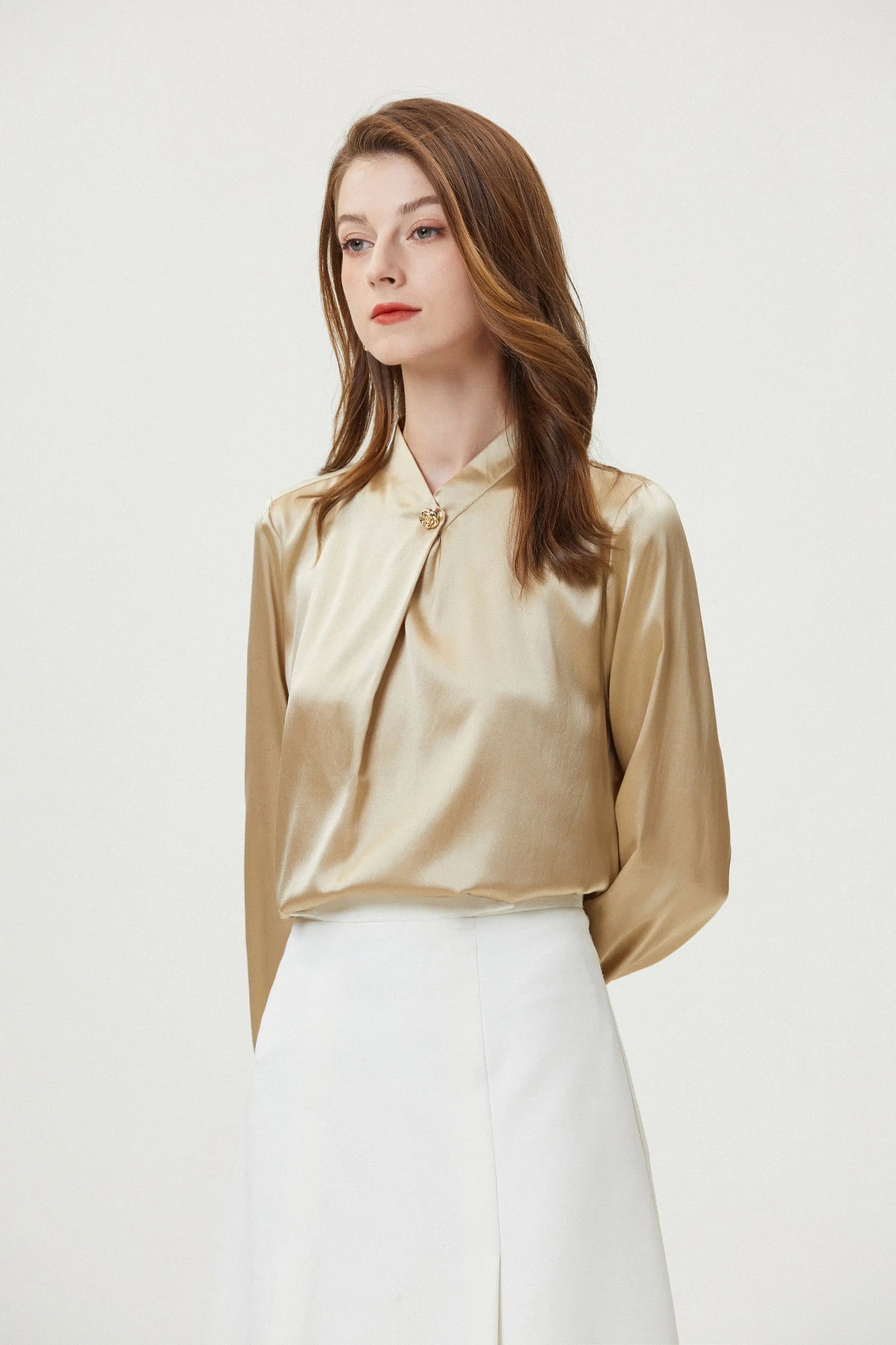 Fangyan | Marigold Silk Blouse Fangyan