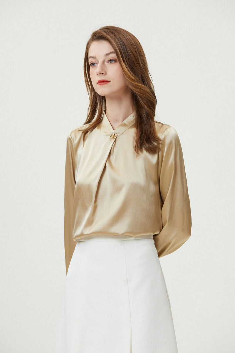 Fangyan | Marigold Silk Blouse Fangyan