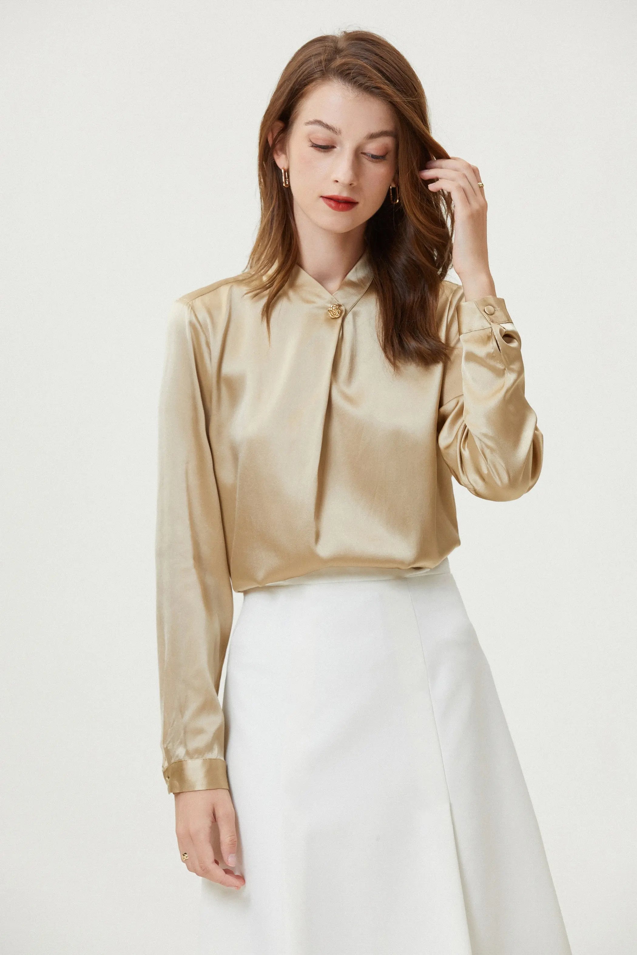 Fangyan | Marigold Silk Blouse Fangyan