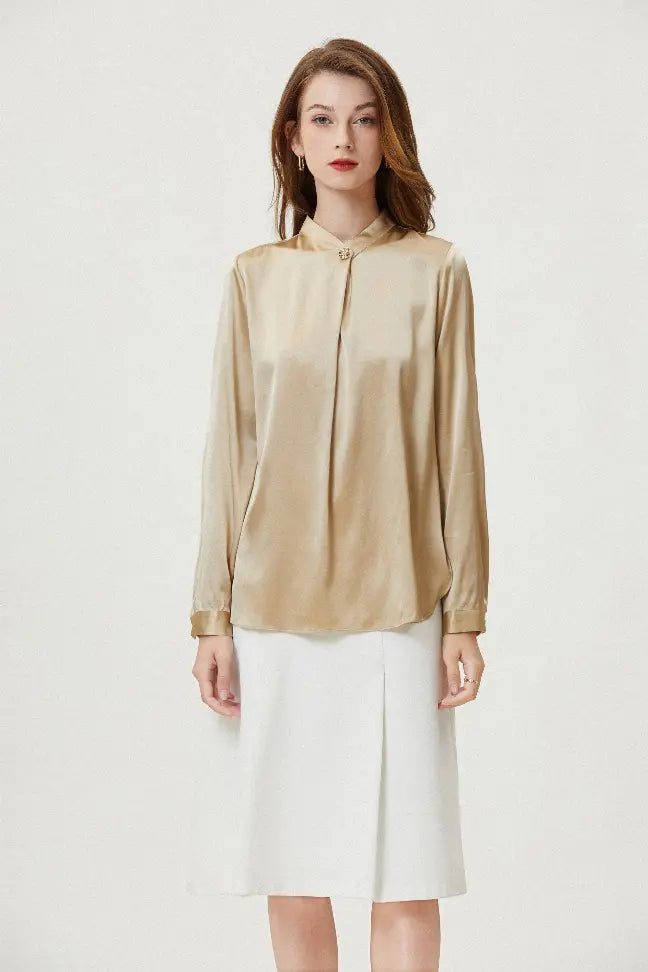 Fangyan | Marigold Silk Blouse Fangyan