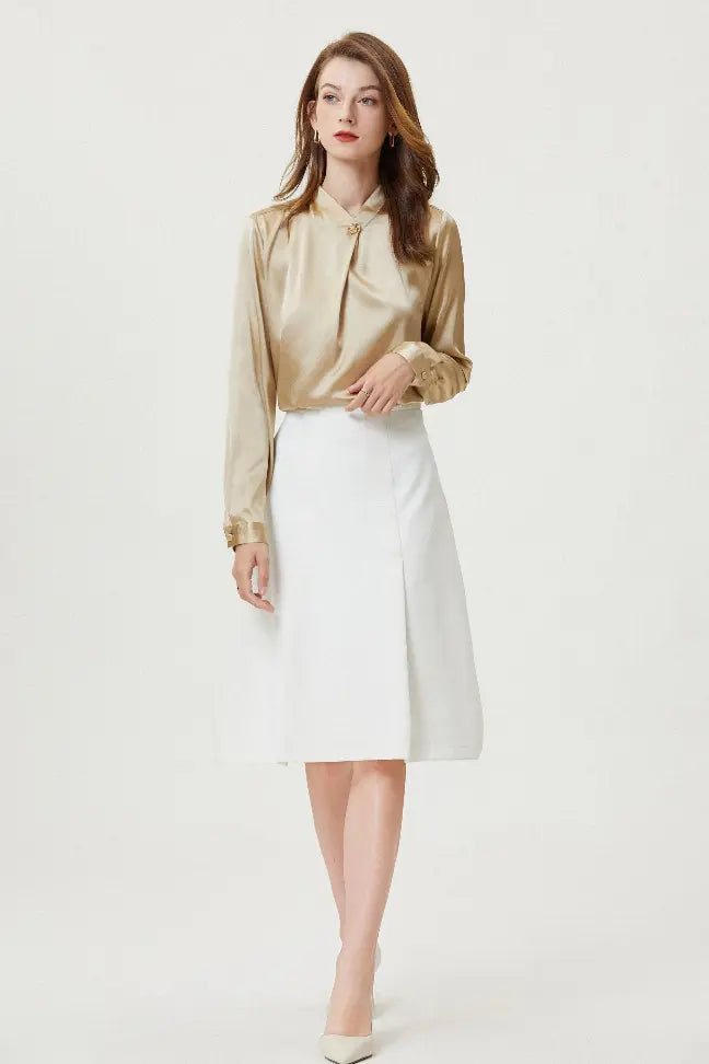 Fangyan | Marigold Silk Blouse Fangyan