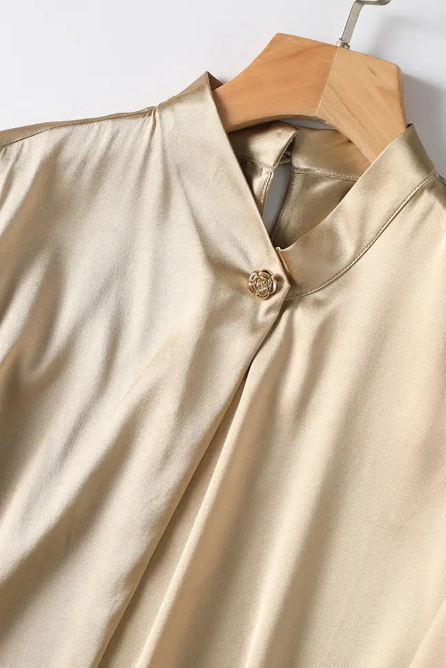 Fangyan | Marigold Silk Blouse Fangyan