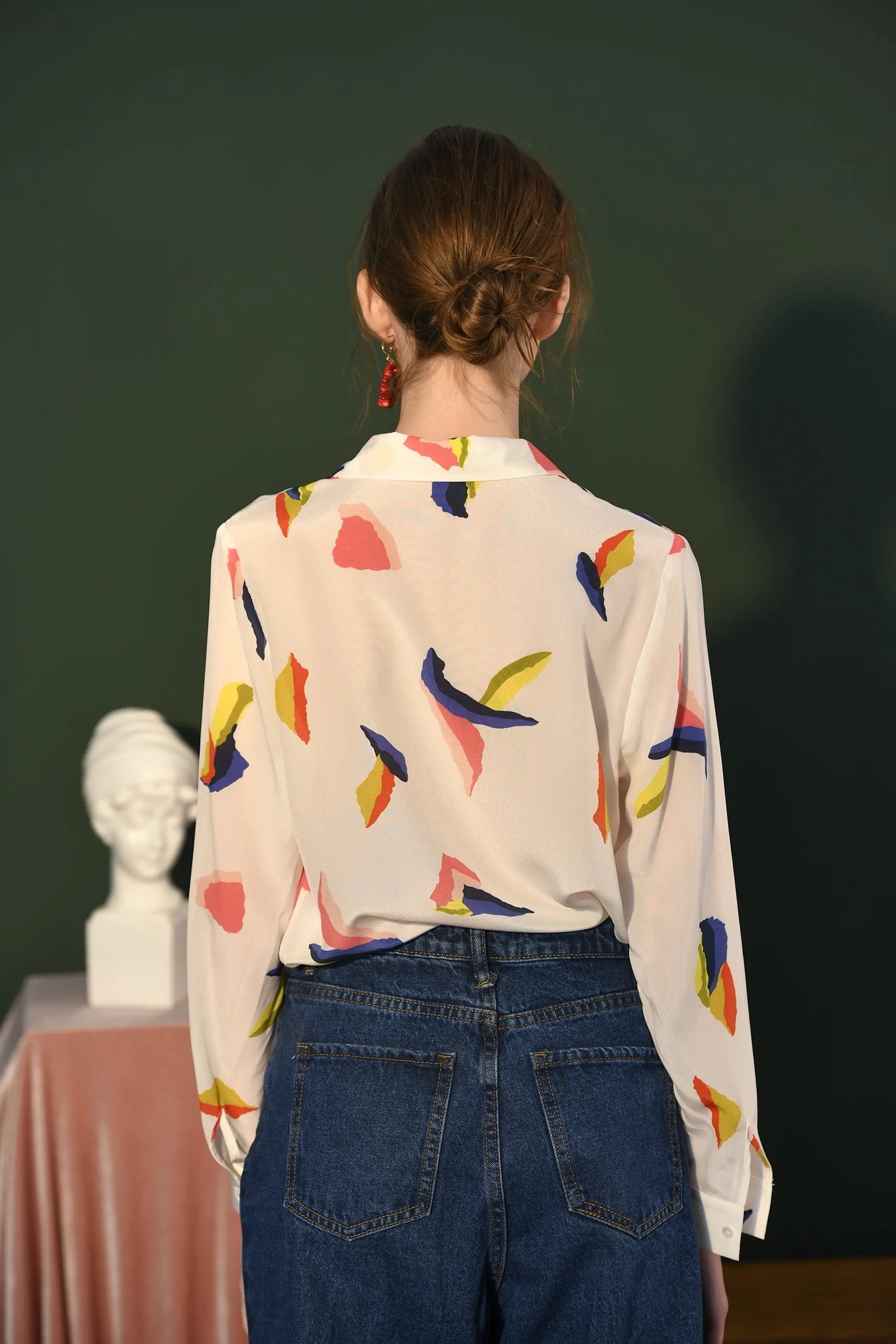 Fangyan | Pelican Silk Blouse Fangyan