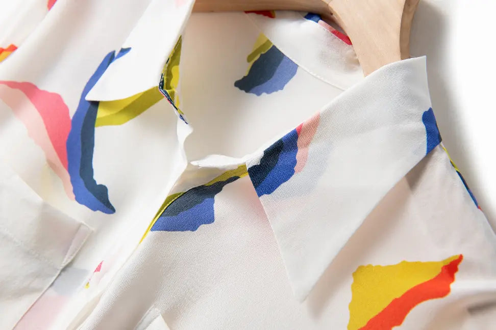 Fangyan | Pelican Silk Blouse Fangyan