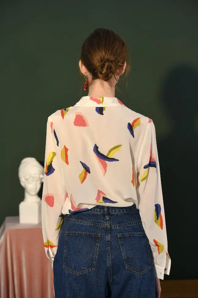 Fangyan | Pelican Silk Blouse Fangyan