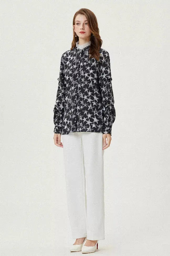 Fangyan | Stars Silk Blouse Fangyan