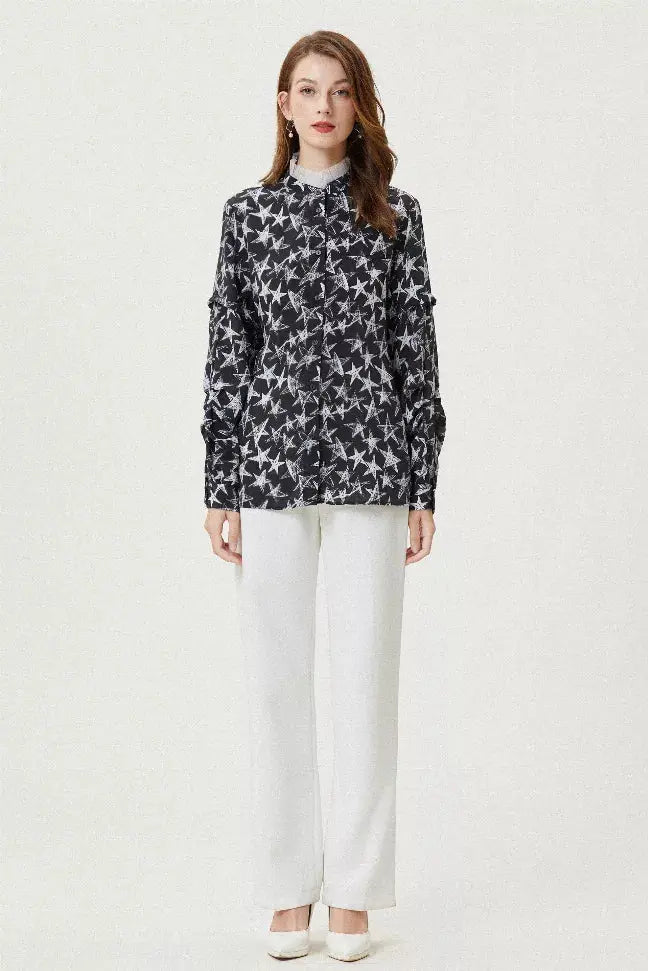 Fangyan | Stars Silk Blouse Fangyan