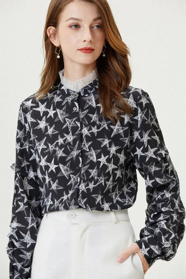 Fangyan | Stars Silk Blouse Fangyan