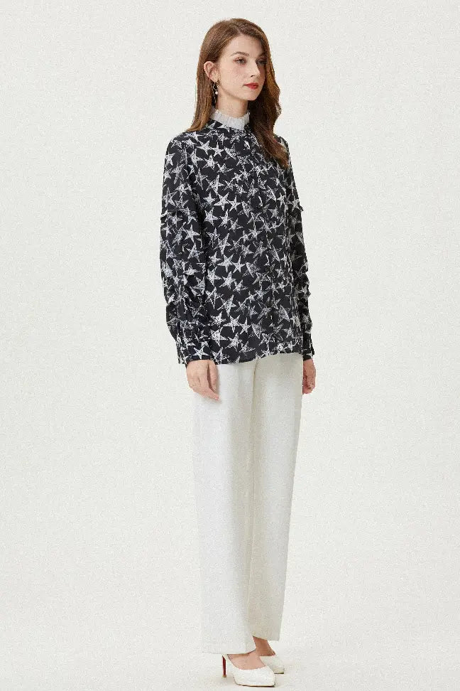 Fangyan | Stars Silk Blouse Fangyan