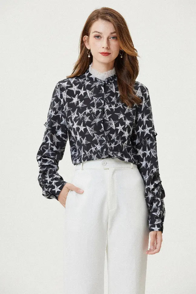 Fangyan | Stars Silk Blouse Fangyan
