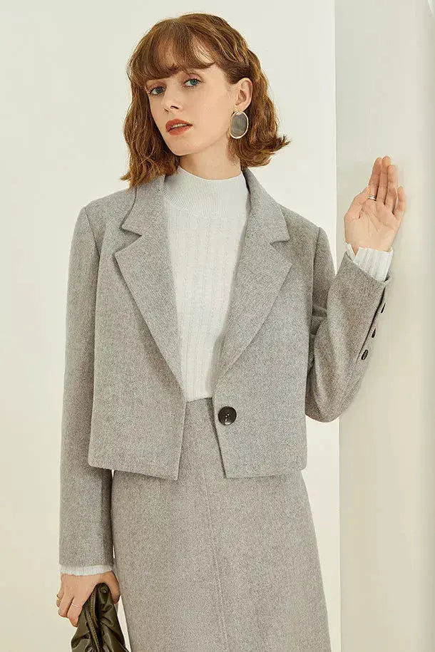 Fansilanen | Gray Woolen Skirt Fangyan