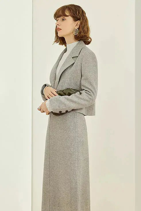 Fansilanen | Gray Woolen Skirt Fangyan