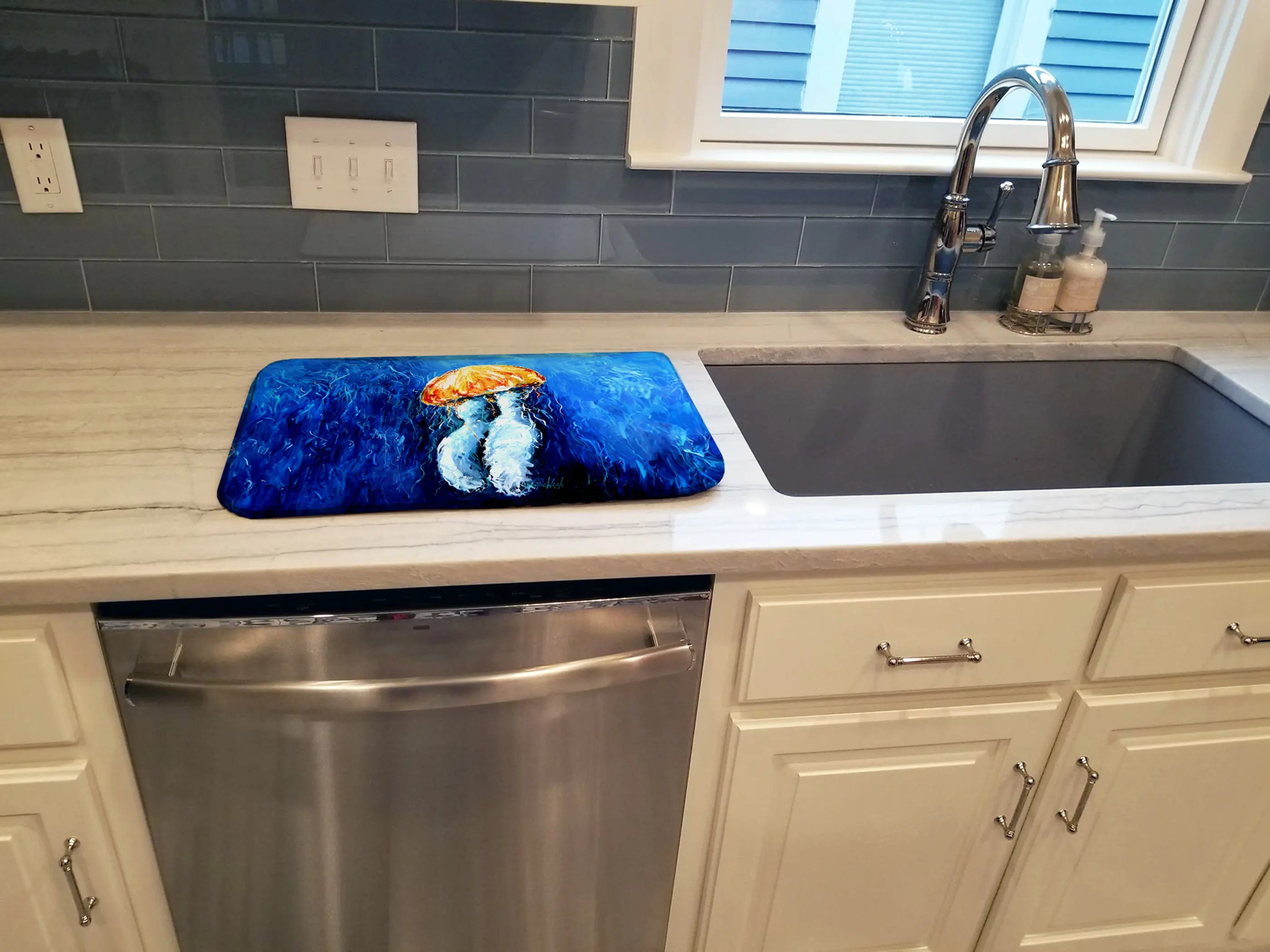Fanta Sea Jellyfish Dish Drying Mat Caroline's Treasures