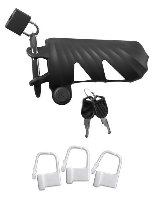 Fantasy C-Ringz Remote-Controlled Vibrating Cock Blocker - Black Pipedream