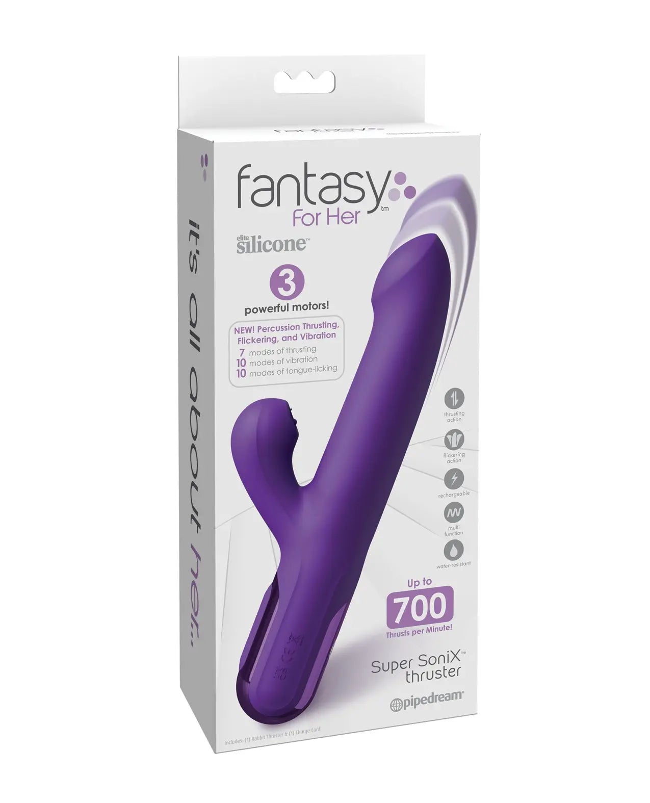Fantasy for Her Super SoniX Thruster - Purple Pipedream Products