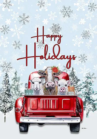 Farm Trio - Hippie Hound Studio Best of Breed Holiday House and Garden Flag Best of Breed