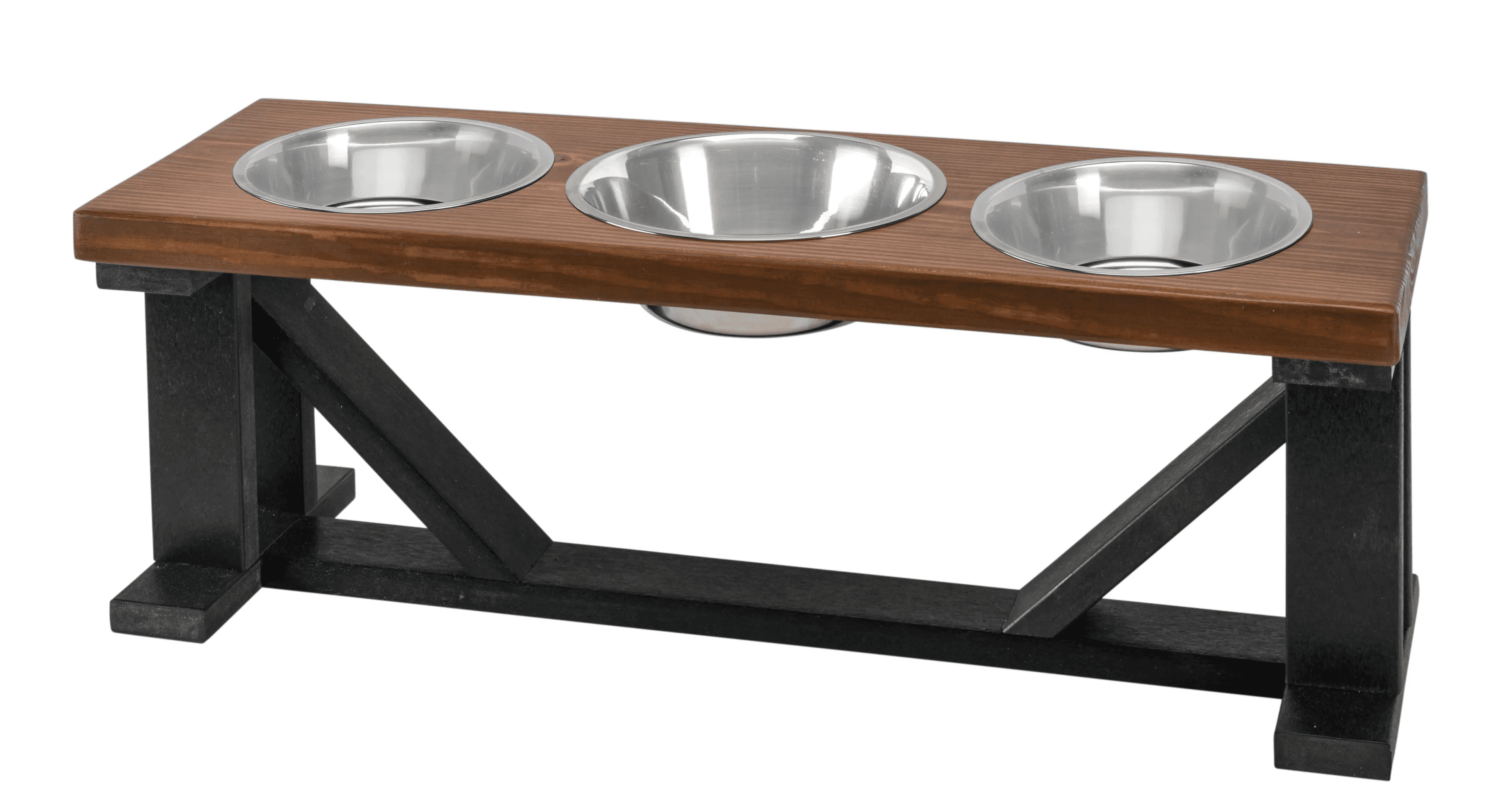 Farmhouse 3-Bowl Elevated Dog Feeder Bearwood Essentials