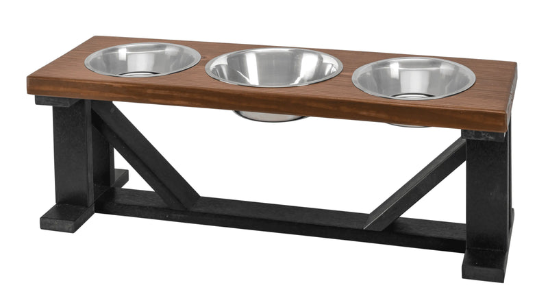 Farmhouse 3-Bowl Elevated Dog Feeder Bearwood Essentials