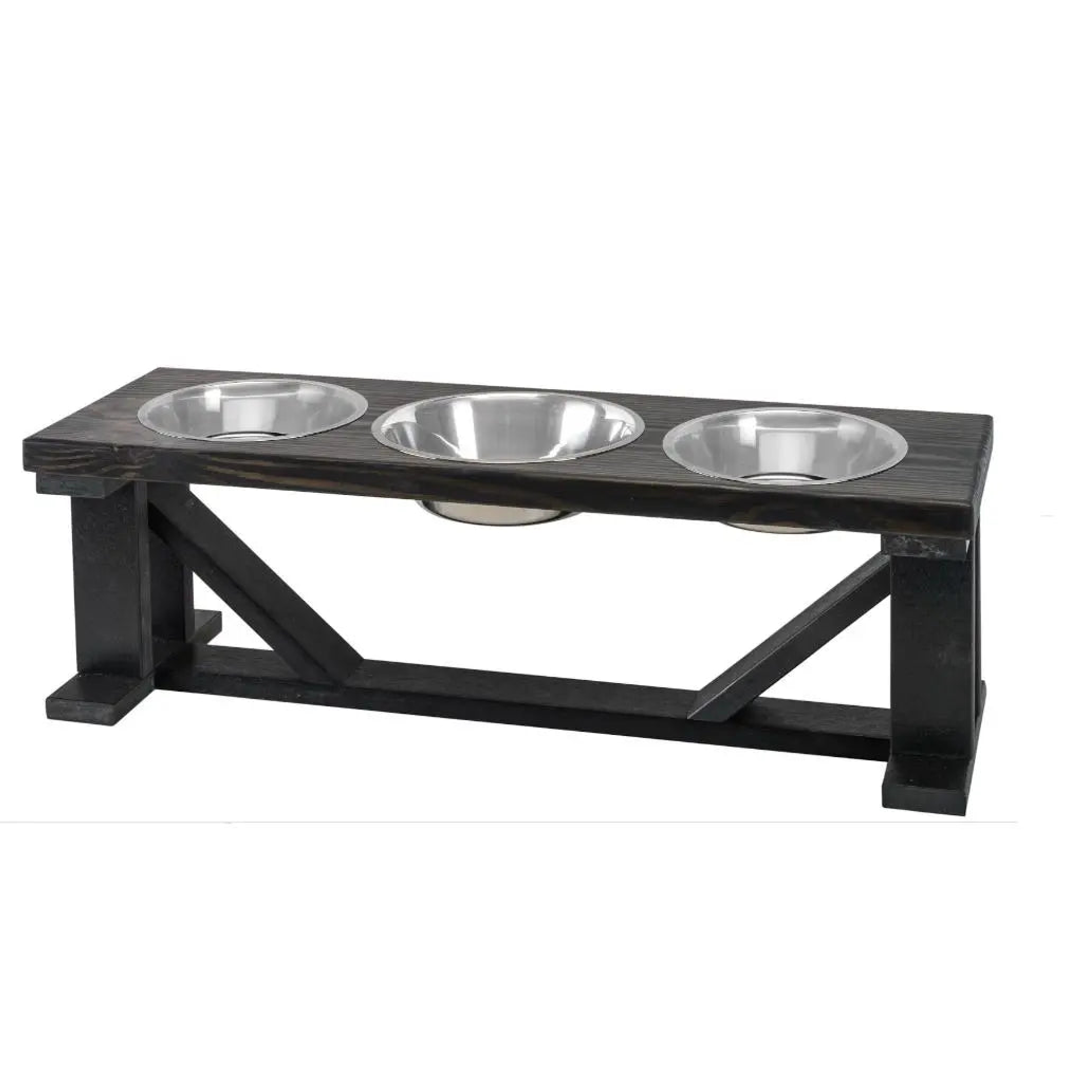 Farmhouse 3-Bowl Elevated Dog Feeder Bearwood Essentials