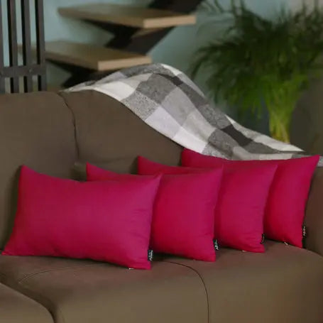 Farmhouse Square and Lumbar Solid Color Throw Pillow Covers Set MIKE & Co. NEW YORK