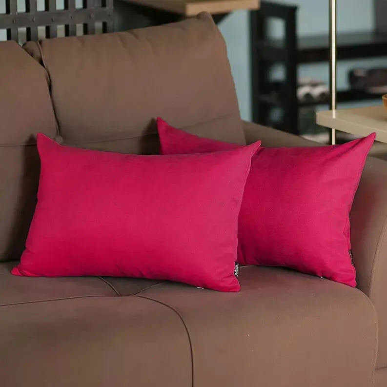 Farmhouse Square and Lumbar Solid Color Throw Pillow Covers Set MIKE & Co. NEW YORK