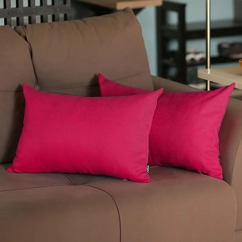 Farmhouse Square and Lumbar Solid Color Throw Pillow Covers Set MIKE & Co. NEW YORK