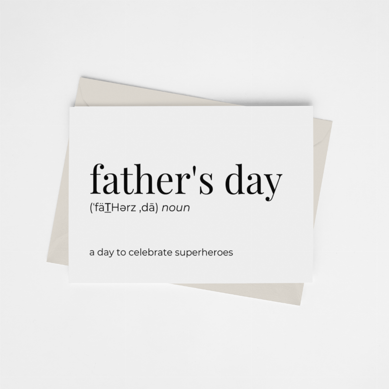 Father's Day - Greeting Card/Wall Art Print Black Cat Bazaar