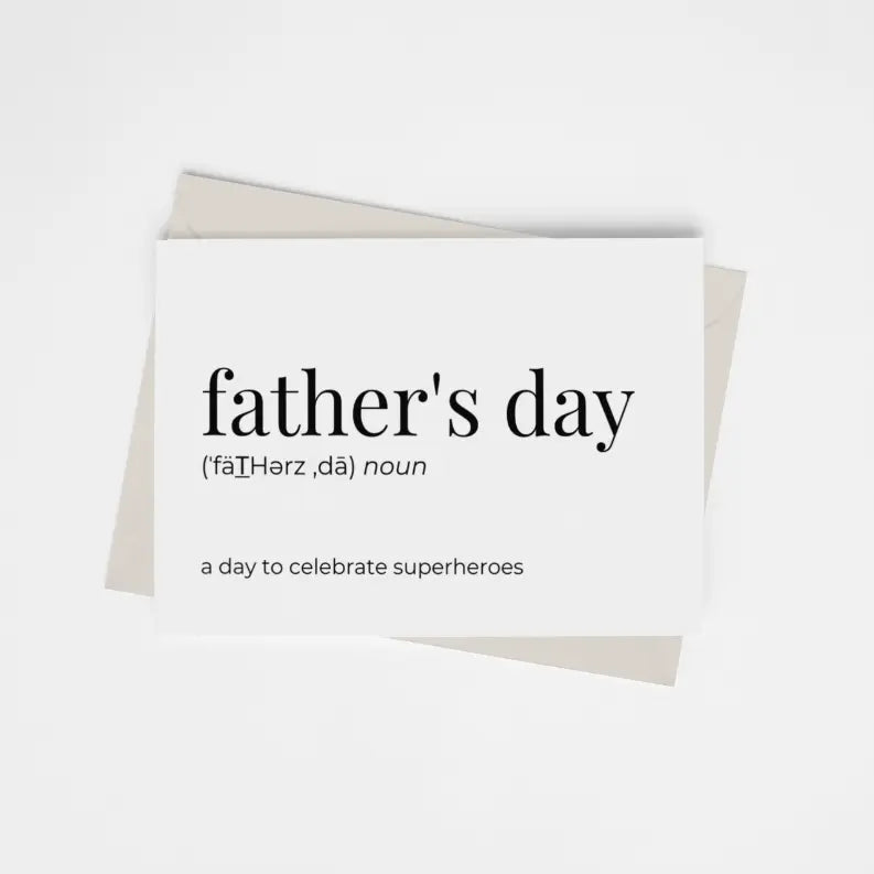 Father's Day - Greeting Card/Wall Art Print Black Cat Bazaar