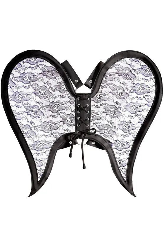 Faux Leather & Lace Angel Wing Body Harness Daisy Corsets