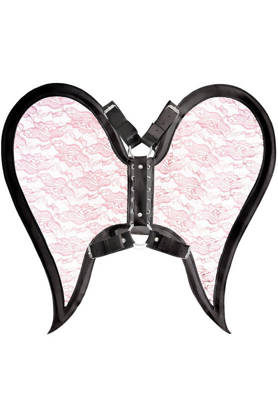 Faux Leather & Lace Angel Wing Body Harness Daisy Corsets