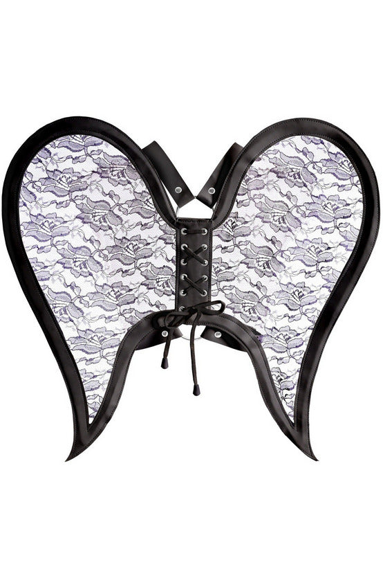 Faux Leather & Lace Angel Wing Body Harness Daisy Corsets
