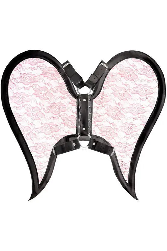 Faux Leather & Lace Angel Wing Body Harness Daisy Corsets