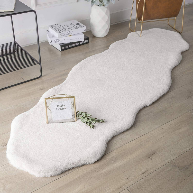 Faux Rabbit Fur Fuzzy Soft Fluffy Plush Cozy Shaggy Area Rug Home Mart Goods