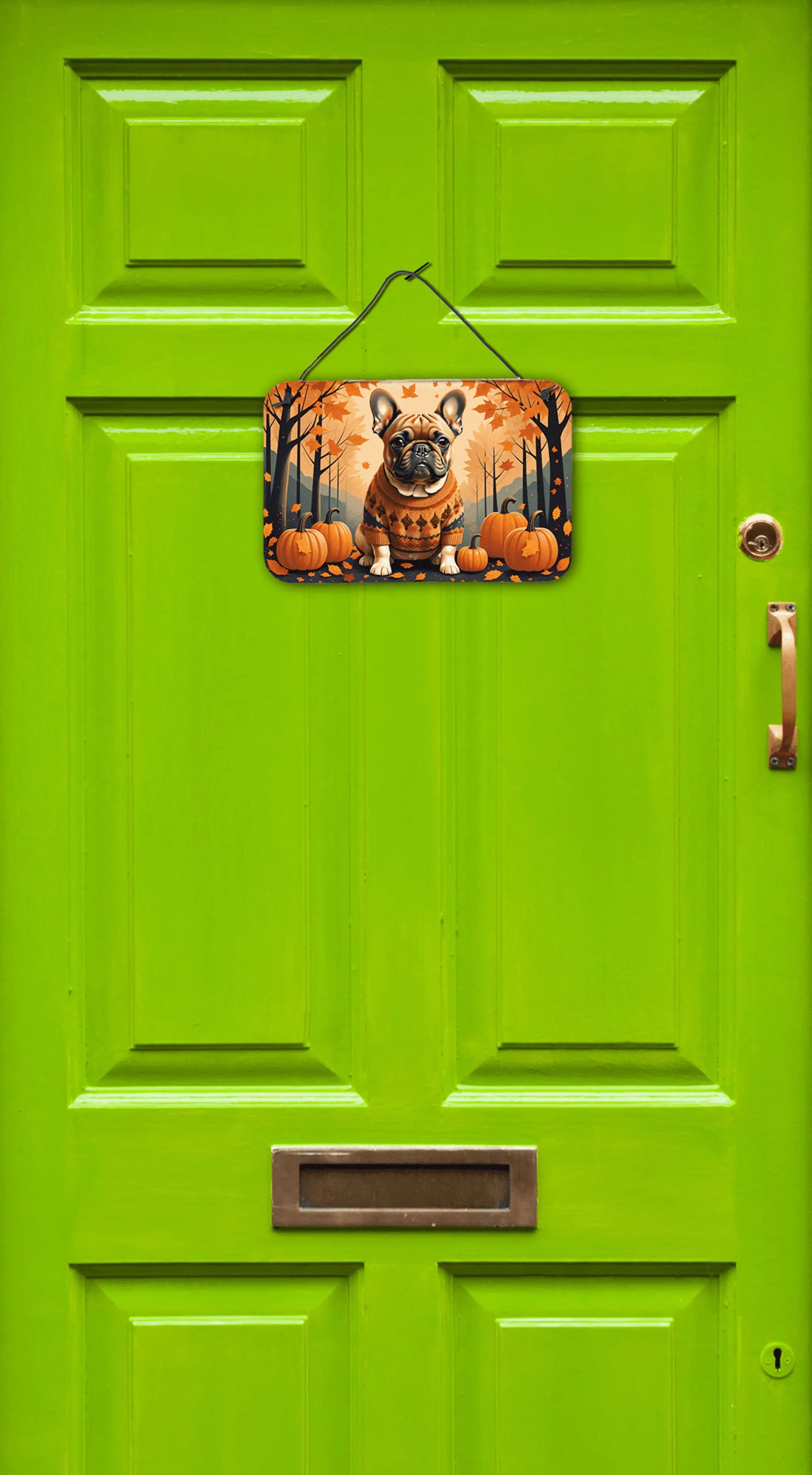Fawn French Bulldog Fall Wall or Door Hanging Prints Caroline's Treasures