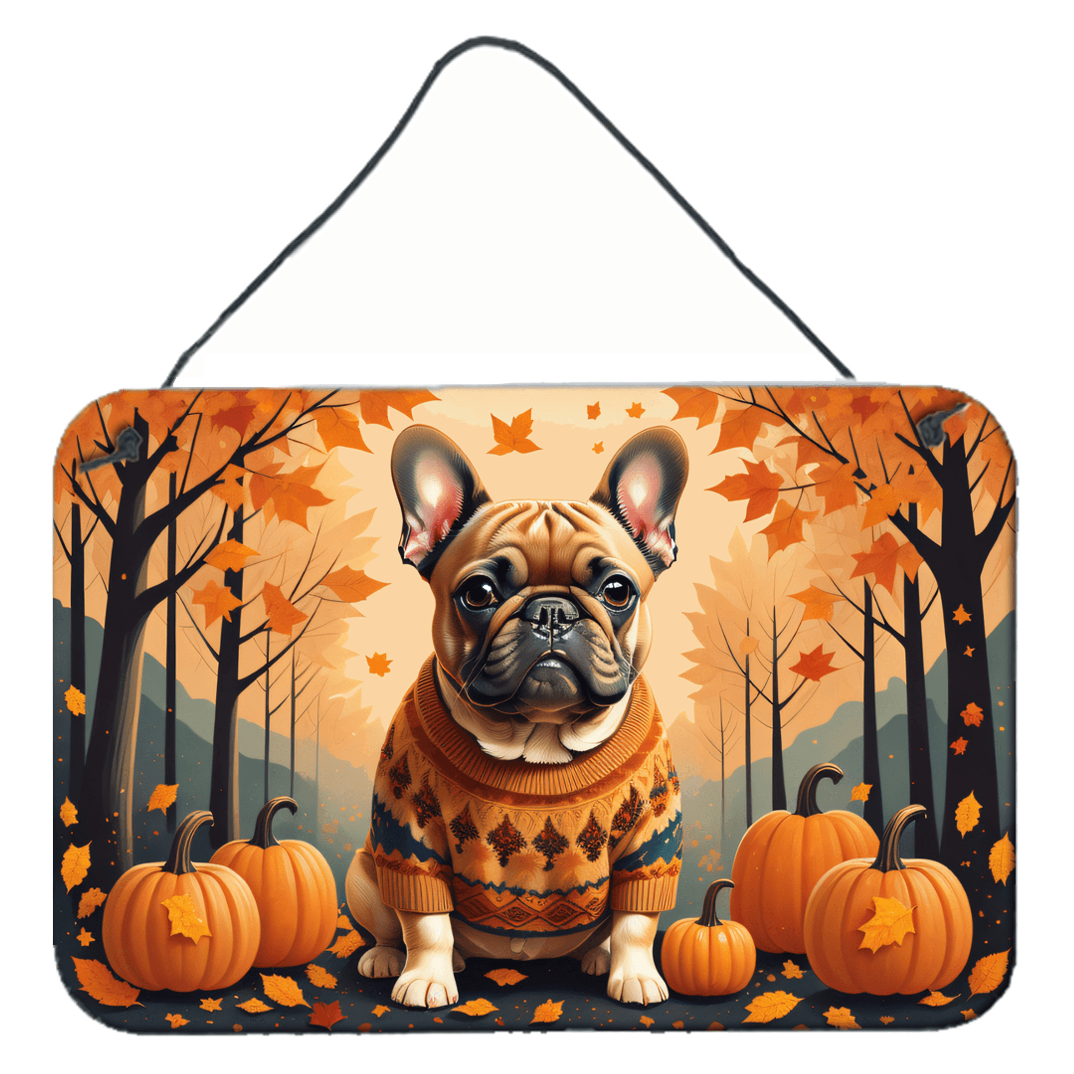 Fawn French Bulldog Fall Wall or Door Hanging Prints Caroline's Treasures