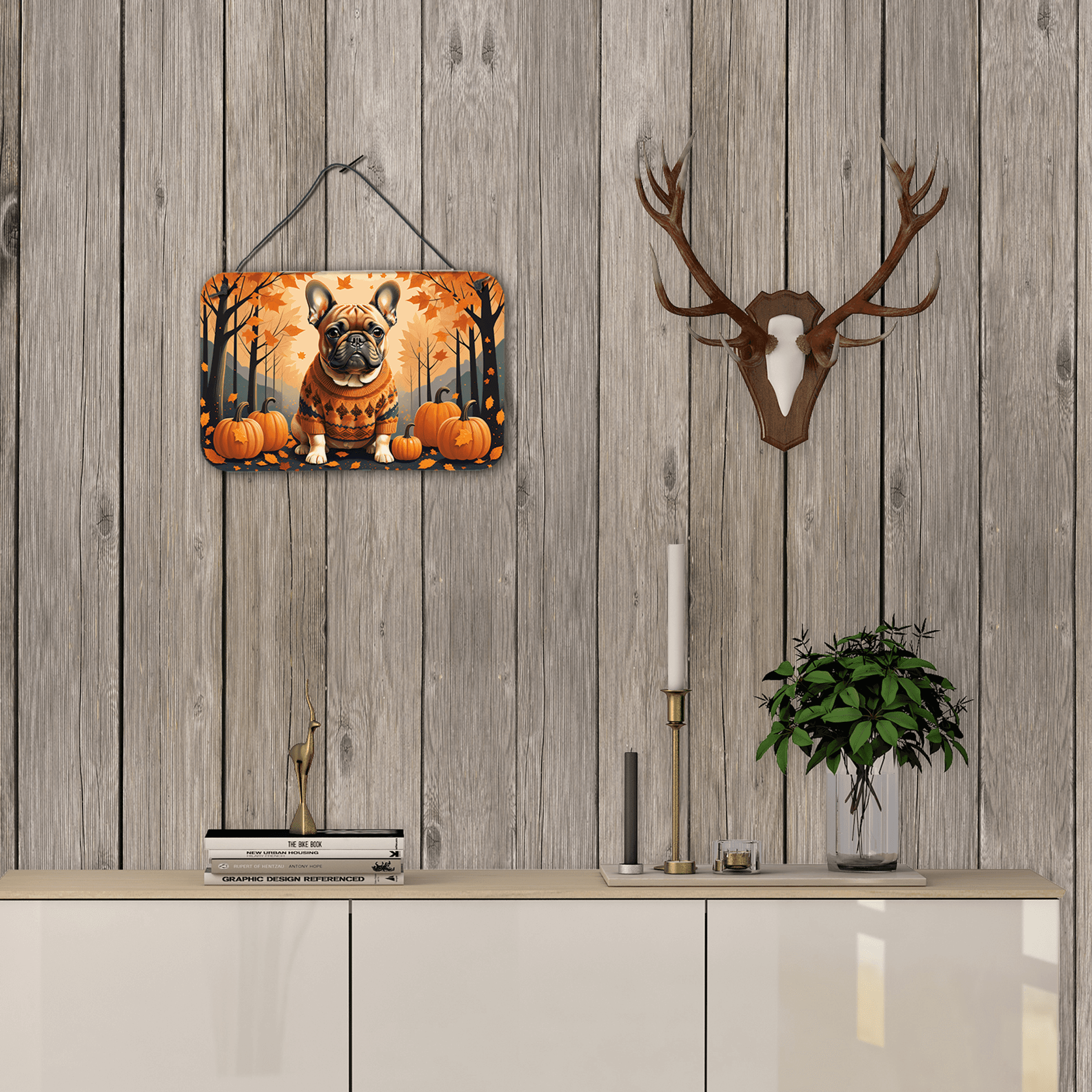 Fawn French Bulldog Fall Wall or Door Hanging Prints Caroline's Treasures