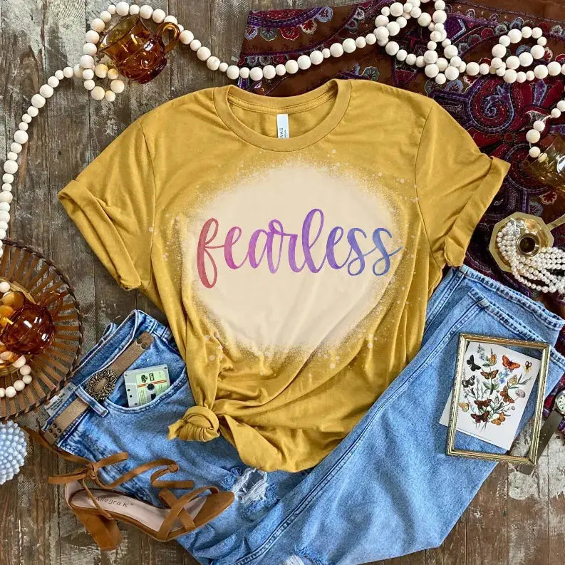 Fearless Bleached Shirt CK's Boutique