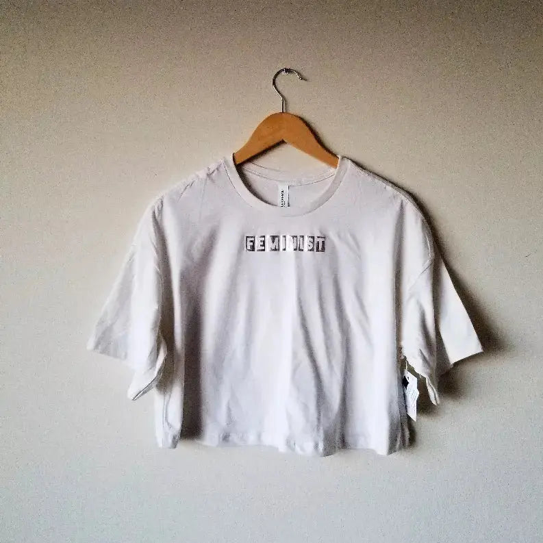 Feminist Crop Top Black Cat Bazaar