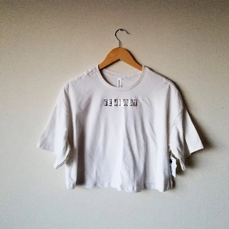 Feminist Crop Top Black Cat Bazaar