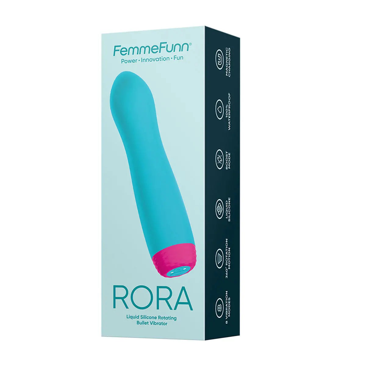 Femme Funn Rora Rotating Bullet - Turquoise Femme Funn