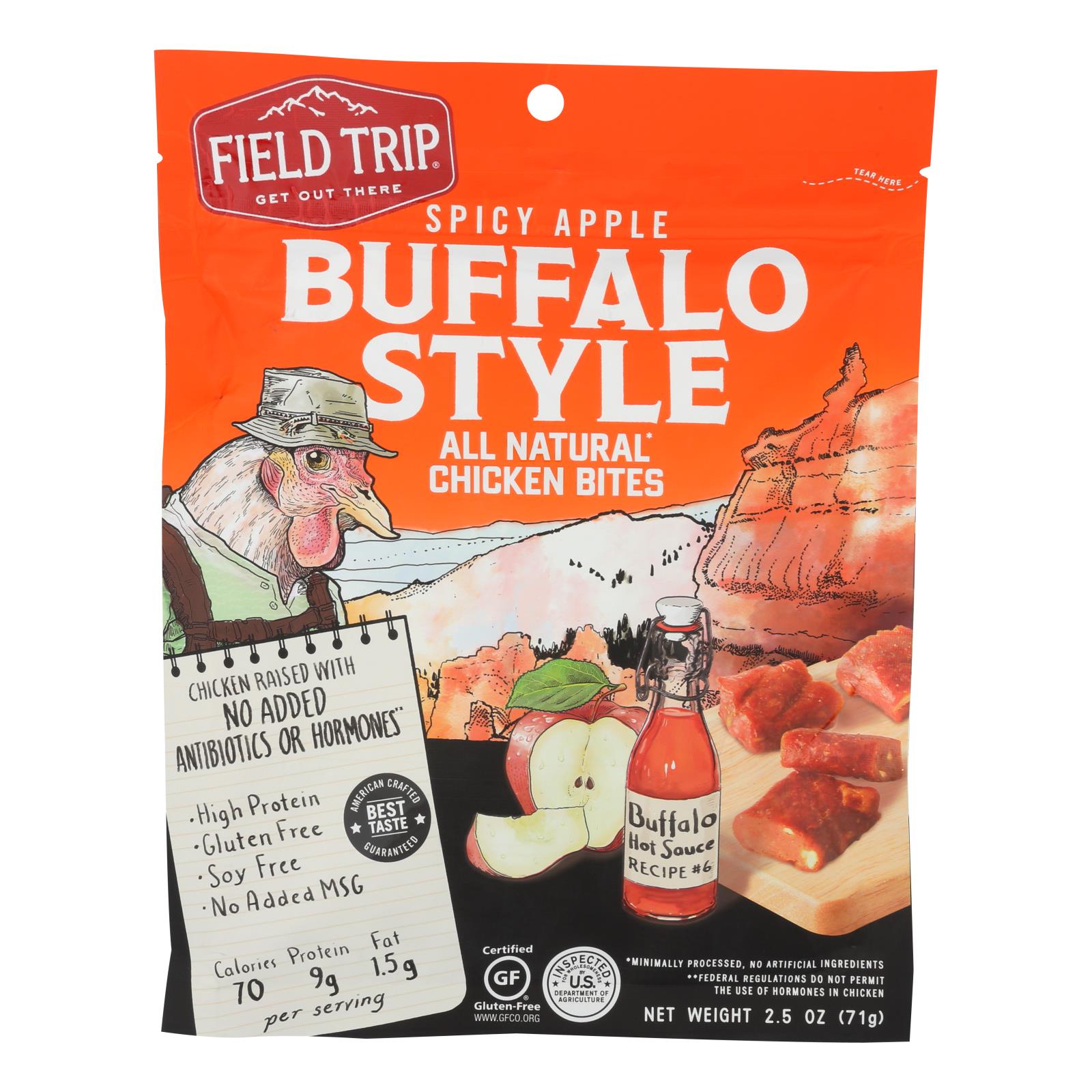 Field Trip - Chicken Bites Spicy Appl Buff - Case Of 9 - 2.5 Oz Field Trip