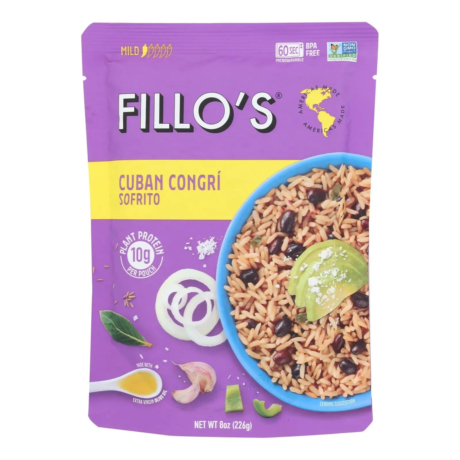 Fillo's - Congri Rice/beans Cuban - Case Of 6-8 Oz - GreatEagleInc