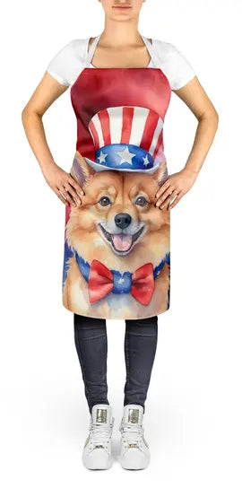 Finnish Spitz Patriotic American Apron Caroline's Treasures