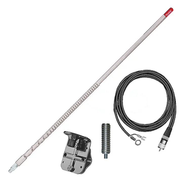Firestik 4' (122cm) Single Mirror "ngp" Kit Complete (white) FIRESTIK