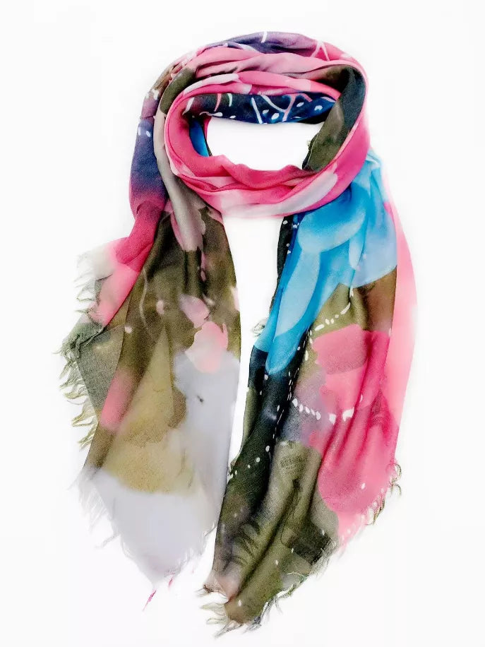 Firework & Floral Scarf JC Sunny Fashion