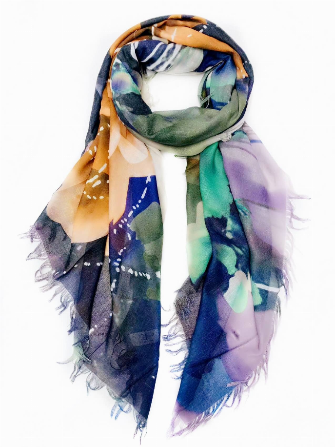Firework & Floral Scarf JC Sunny Fashion