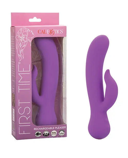 First Time Rechargeable Pleaser Vibrator - Purple California Exotic Novelties