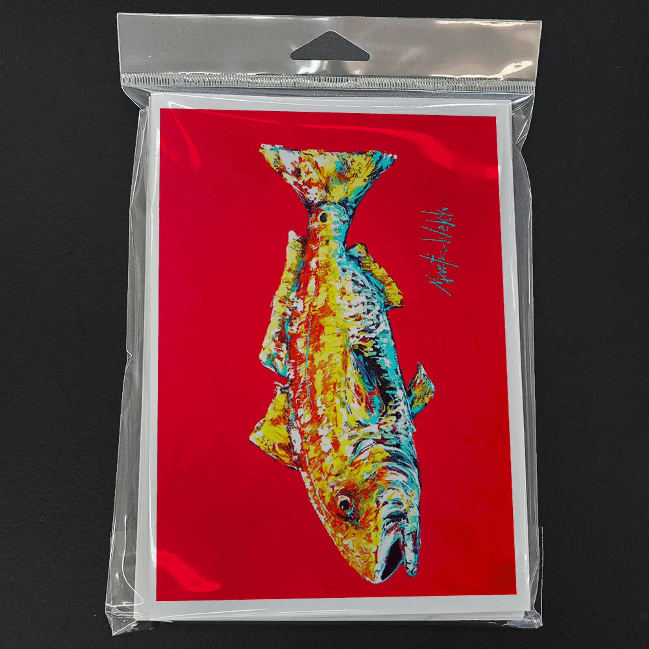 Fish - Red Fish Alphonzo Greeting Cards Pack of 8 Caroline's Treasures
